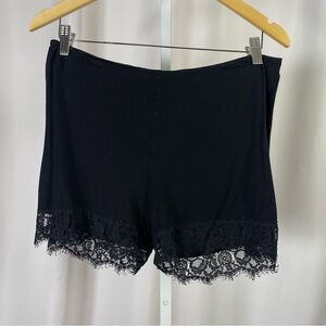 Pinkblush Medium Black Lace Trim Shorts Maternity Postpartum Buttery Soft